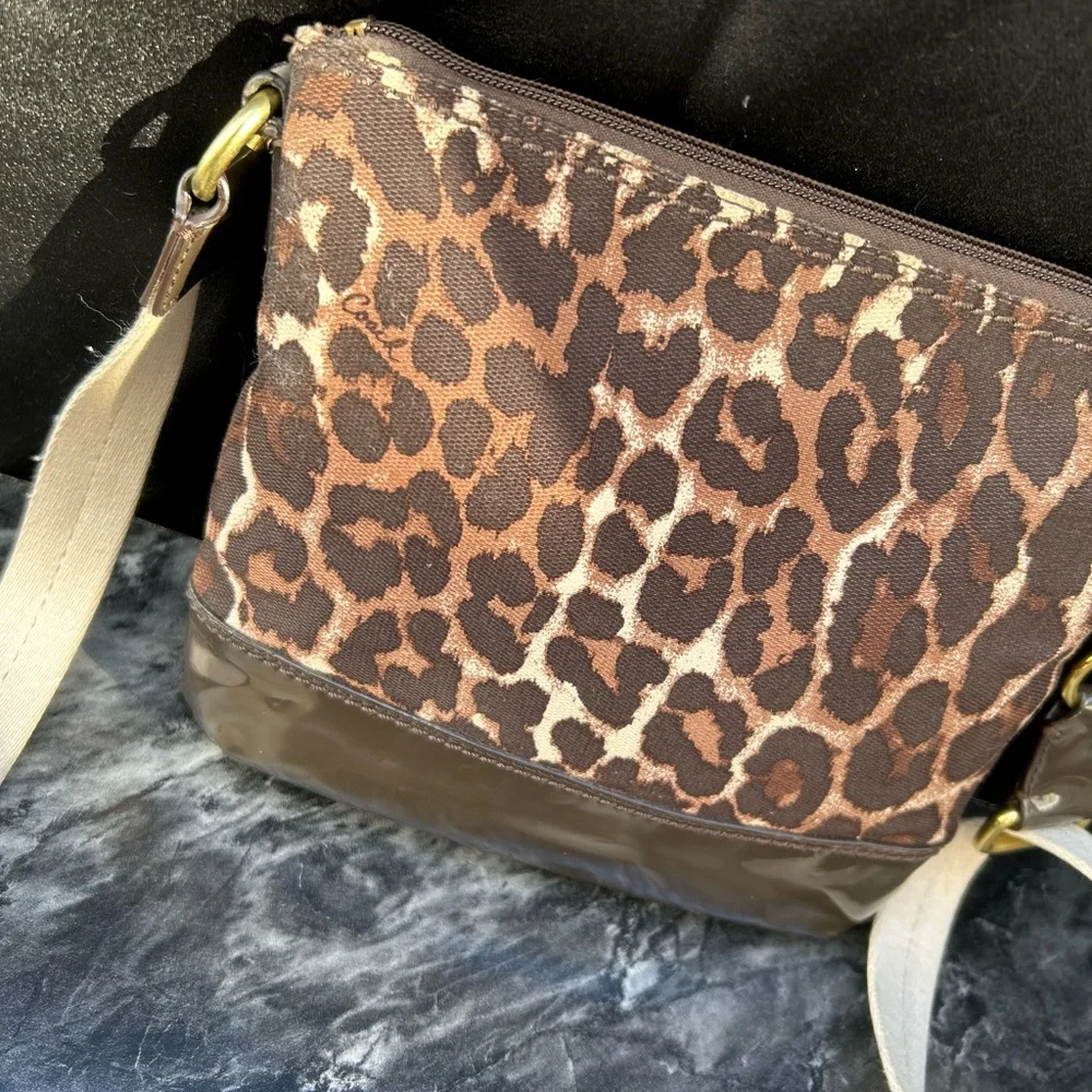 Coach Park Ocelot Print Swingpack Crossbody Bag - Picture 7 of 16